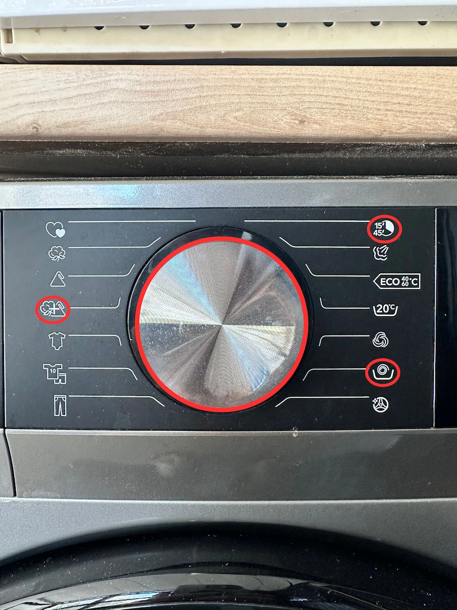 Lave-linge — sélecteur de programme
